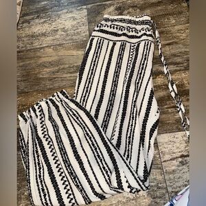SHEIN Black and White Striped Pants